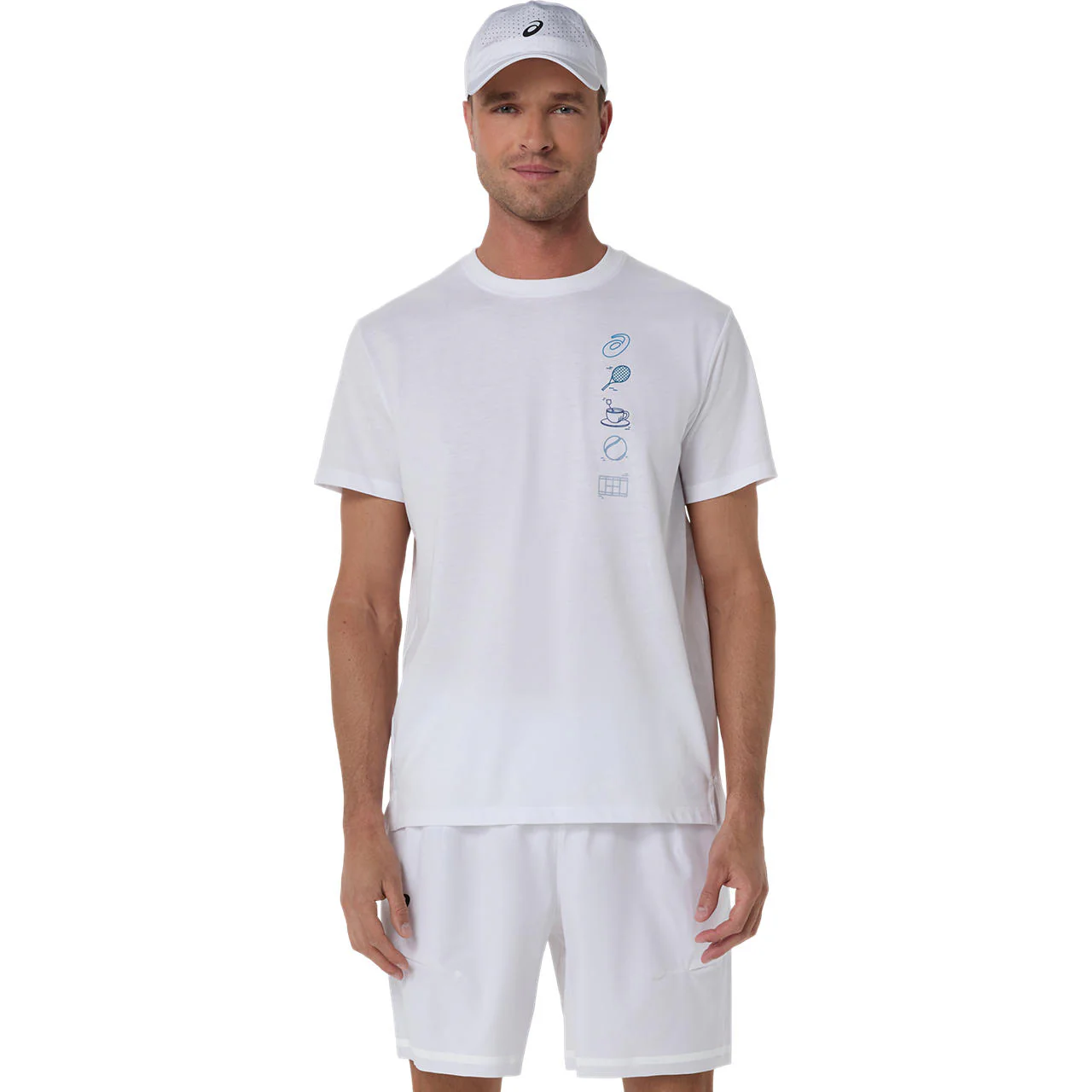 Asics T-Shirt Seasonal Graphic Tee Heren Wit