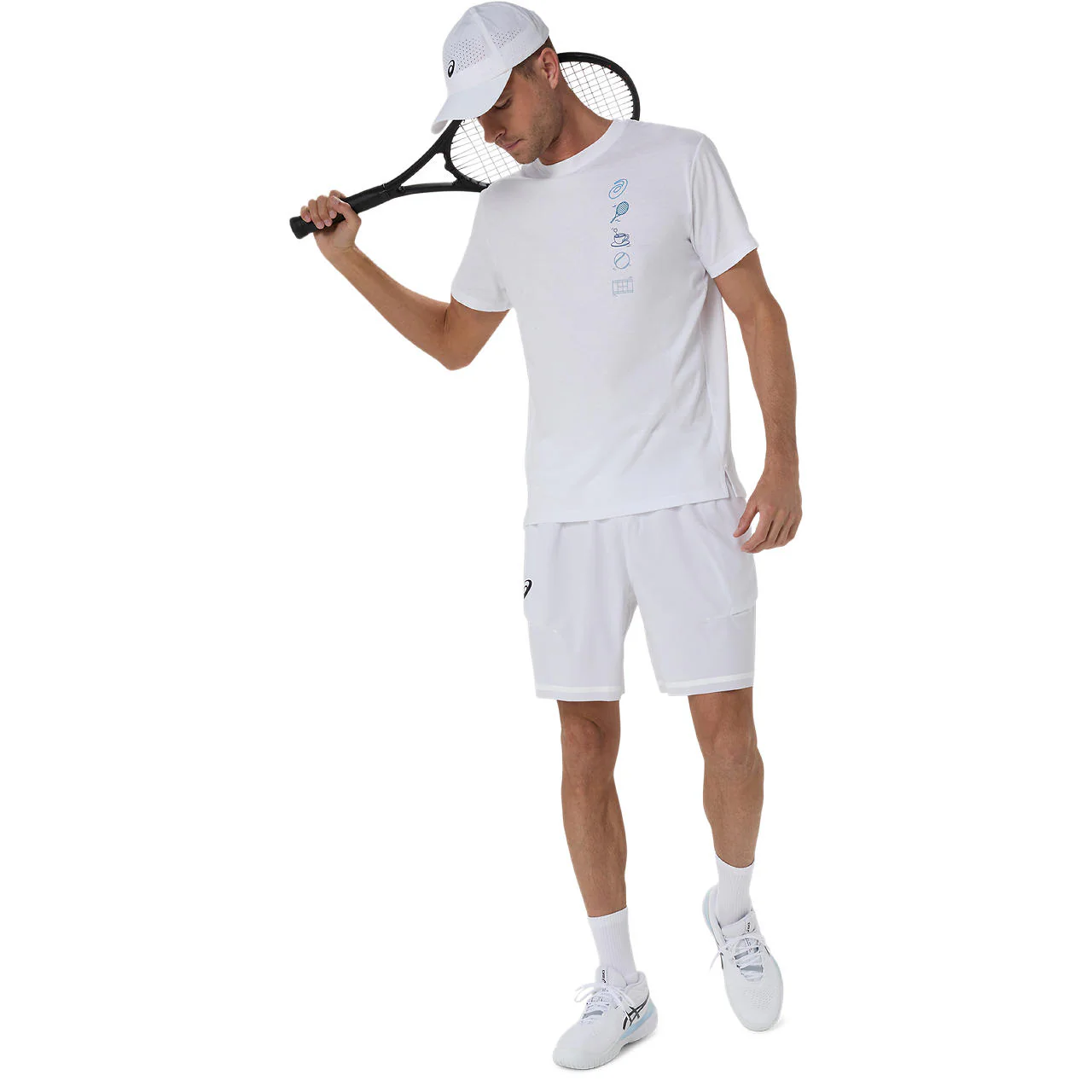 Asics T-Shirt Seasonal Graphic Tee Heren Wit - Image 2