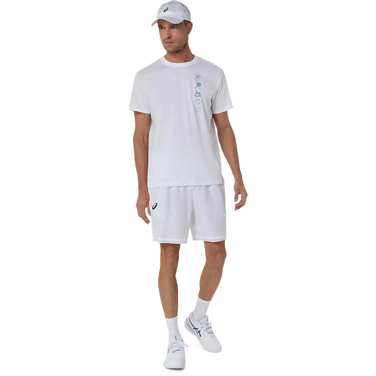 Asics T-Shirt Seasonal Graphic Tee Heren Wit - Image 3
