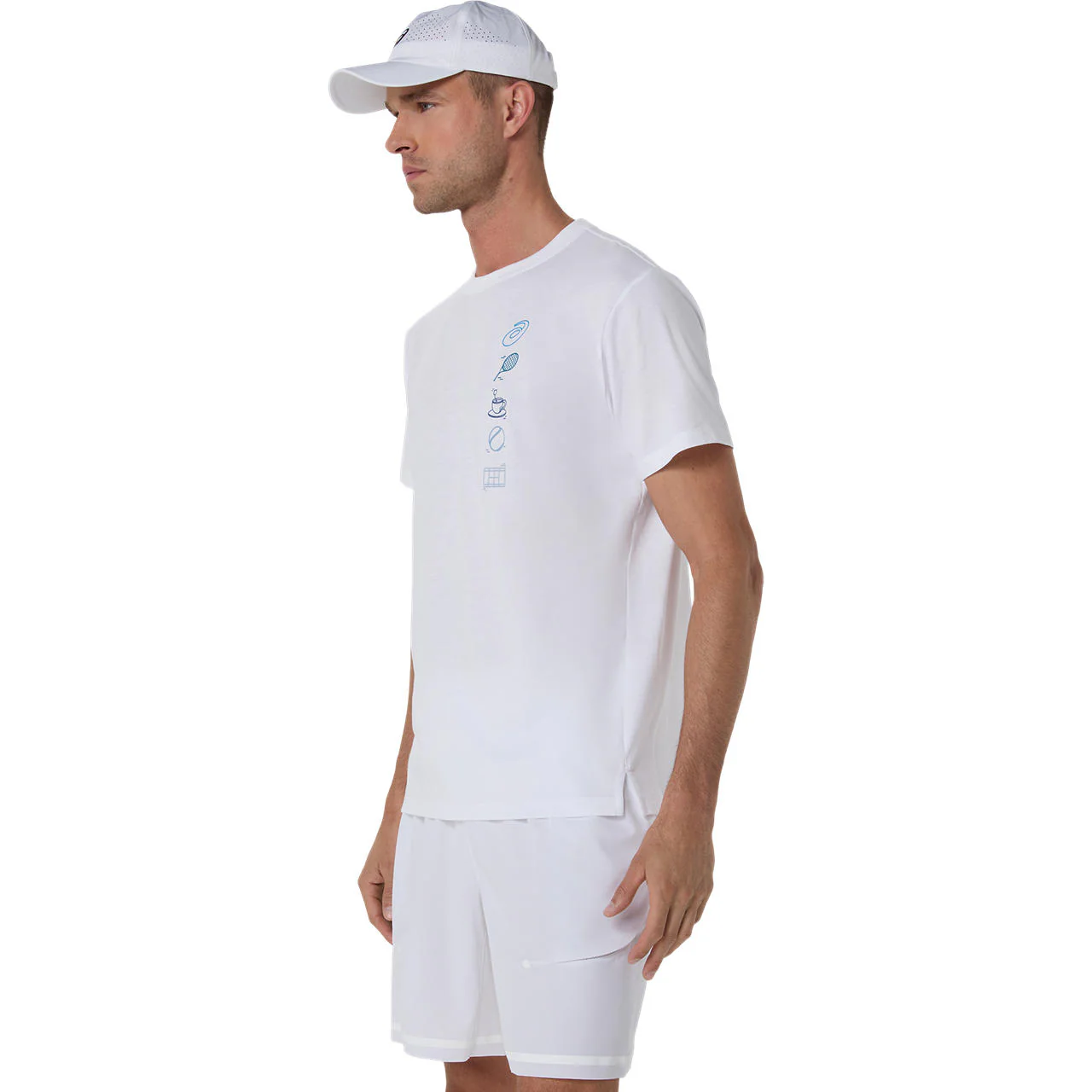 Asics T-Shirt Seasonal Graphic Tee Heren Wit - Image 5