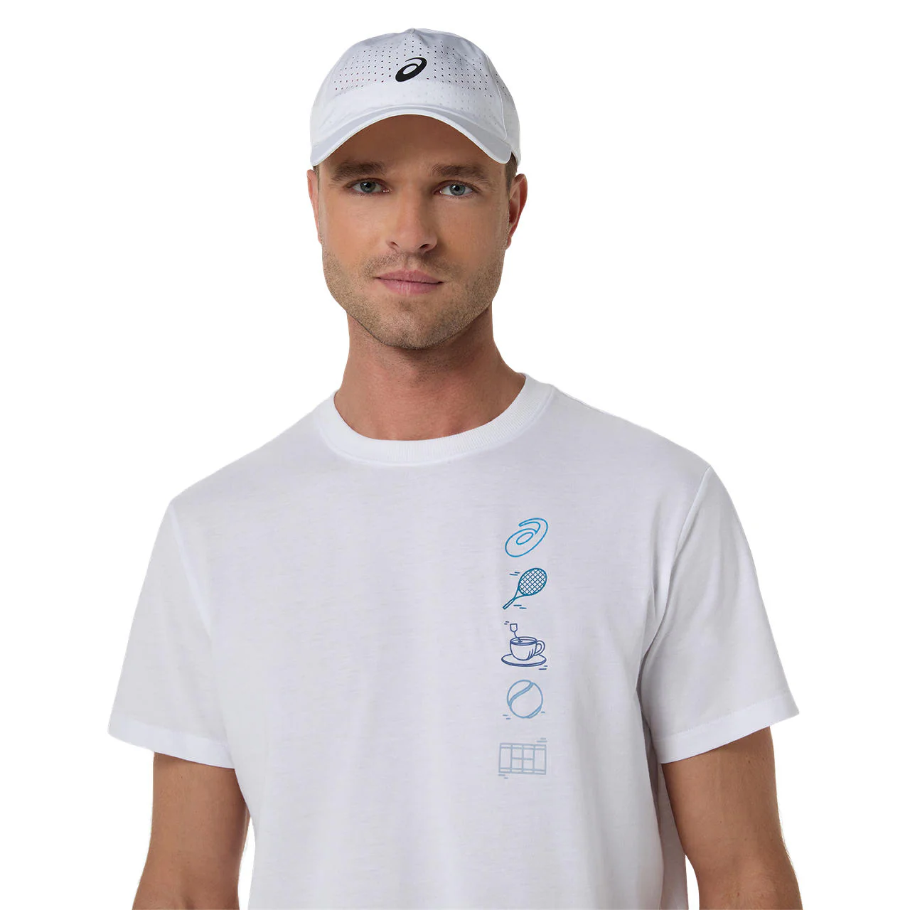 Asics T-Shirt Seasonal Graphic Tee Heren Wit - Image 6