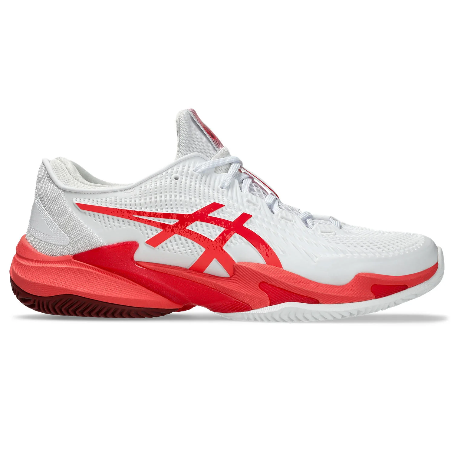 Asics Tennisschoen Court FF 3 Novak Clay Heren Wit Rood