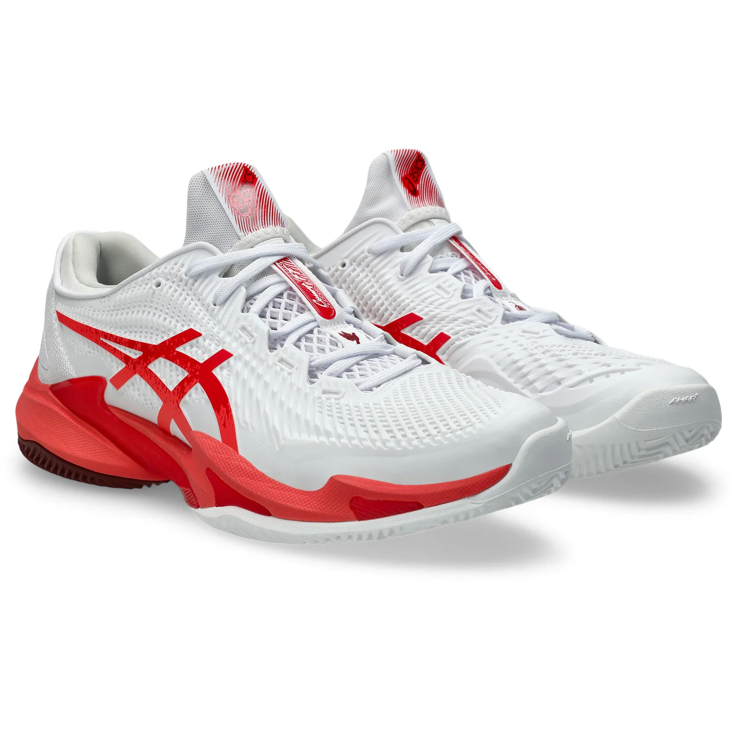 Asics Tennisschoen Court FF 3 Novak Clay Heren Wit Rood - Image 4