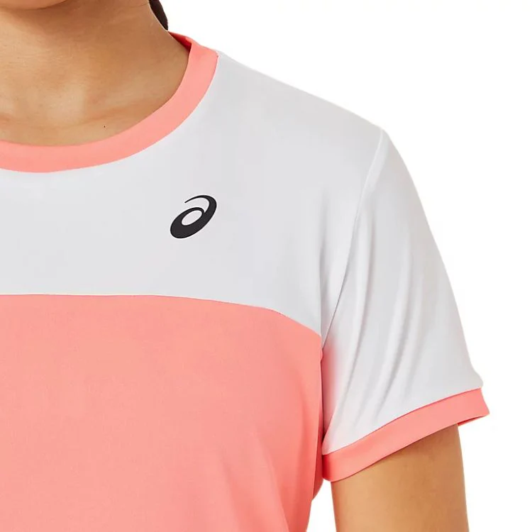 Asics Top SS Junior Girls Roze Wit - Image 5