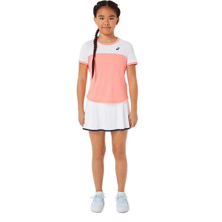 Asics Top SS Junior Girls Roze Wit - Image 6