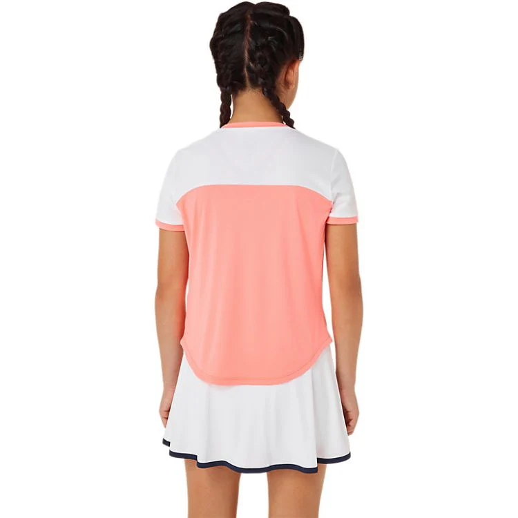 Asics Top SS Junior Girls Roze Wit - Image 9