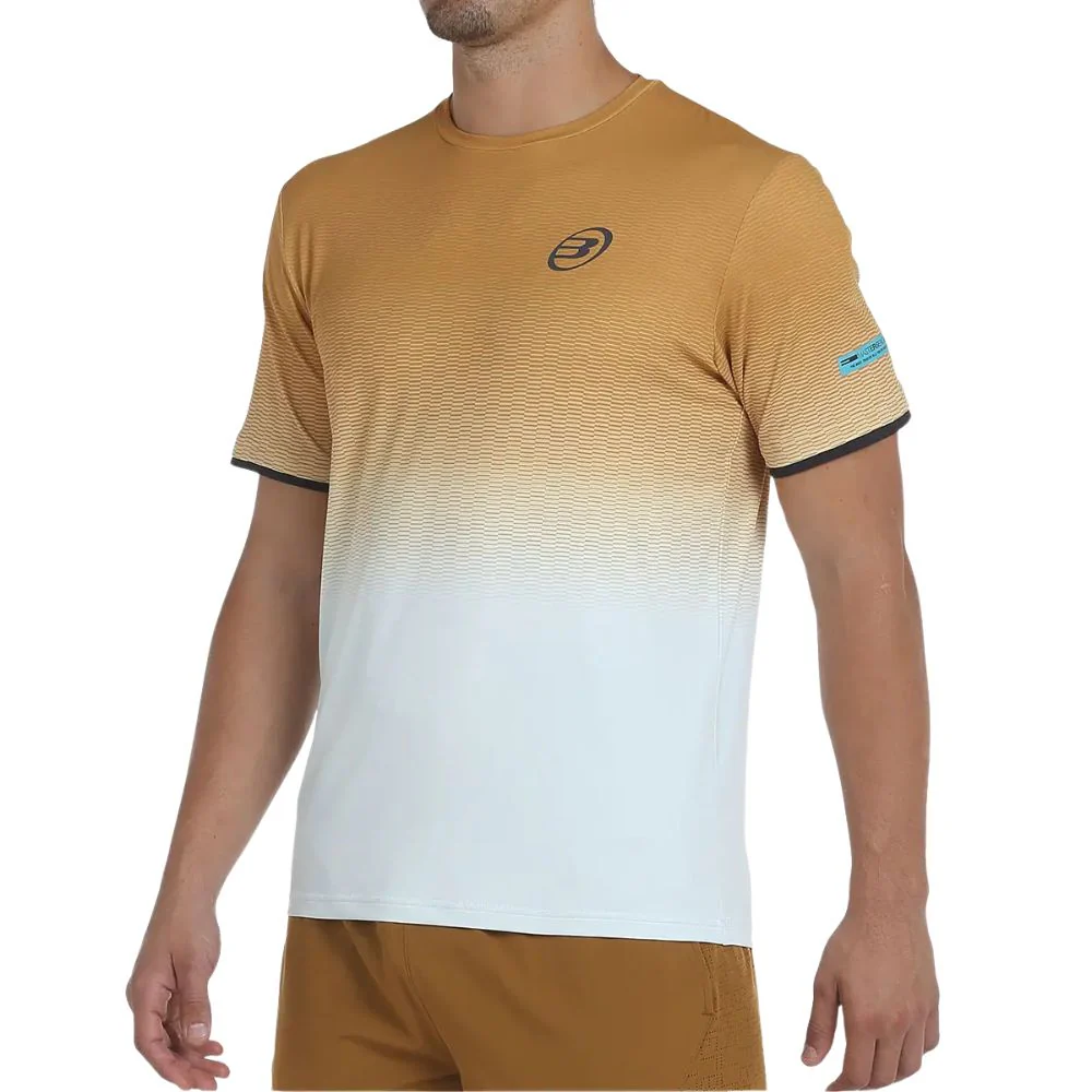Bullpadel T-shirt Merga Heren Donkergeel Wit
