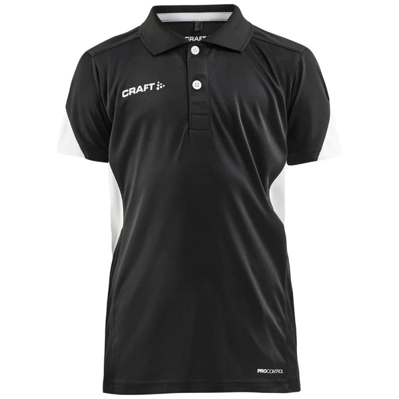 Craft Poloshirt Pro Control Impact Junior Zwart