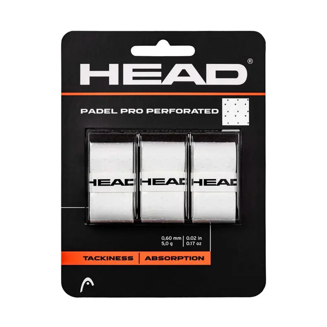HEAD Overgrip Padel Pro Perforated Wit 3 Pack