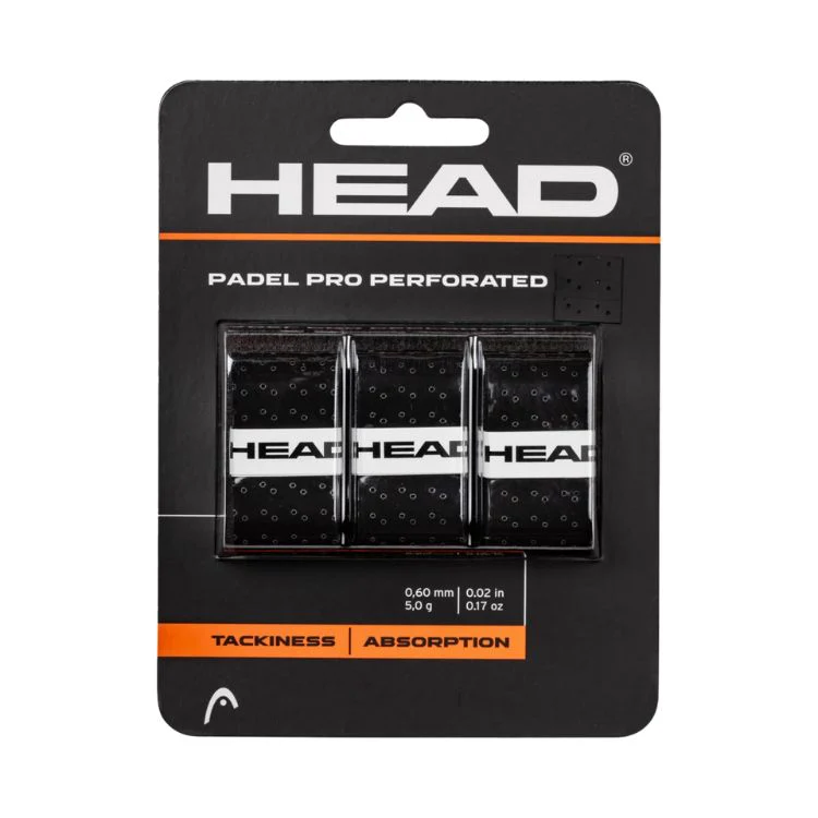 HEAD Overgrip Padel Pro Perforated Zwart 3 Pack