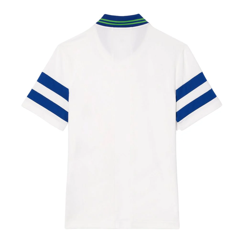 Lacoste Polo Shirt HP Roland Garros Edition DaniiL Medvedev Sport Polo 03 Heren Wit Blauw - Image 3