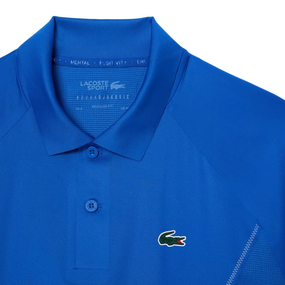 Lacoste Polo Shirt Sport Novak Djokovic Ultra-Dry Heren Blauw - Image 4