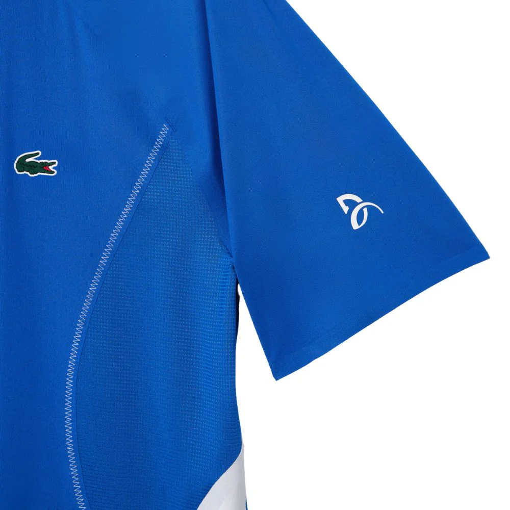 Lacoste Polo Shirt Sport Novak Djokovic Ultra-Dry Heren Blauw - Image 5