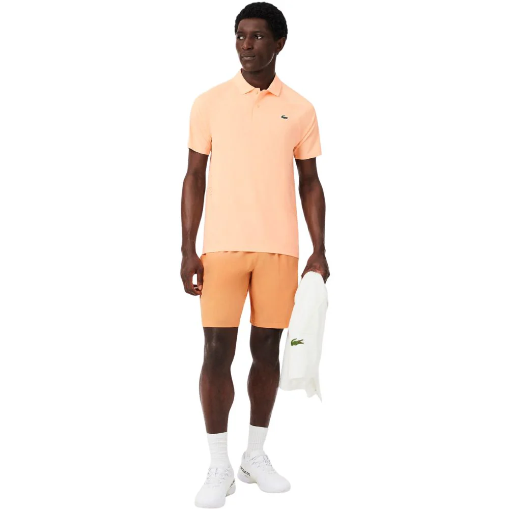 Lacoste Polo Tennis Novak Djokovic On Court Heren Oranje - Image 4