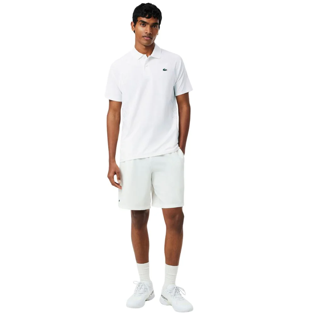 Lacoste Polo Tennis Novak Djokovic On Court Heren Wit - Image 3