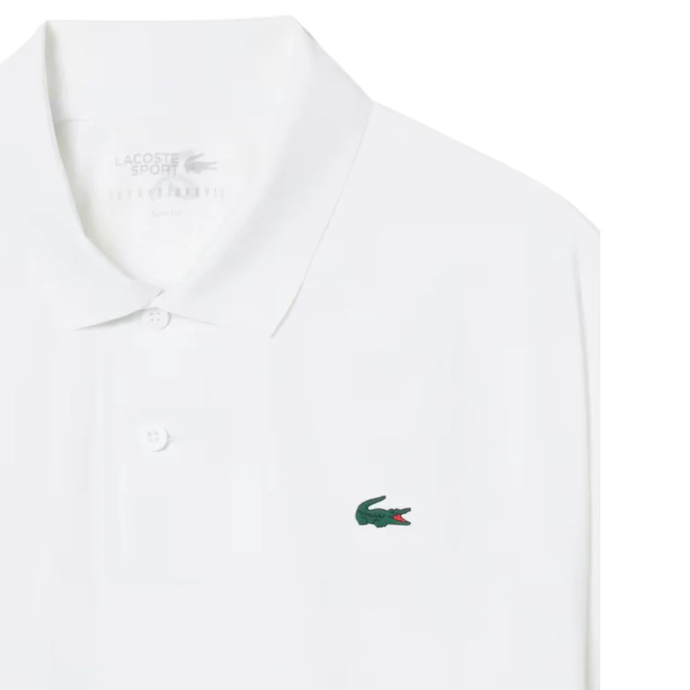 Lacoste Polo Tennis Novak Djokovic On Court Heren Wit - Image 5