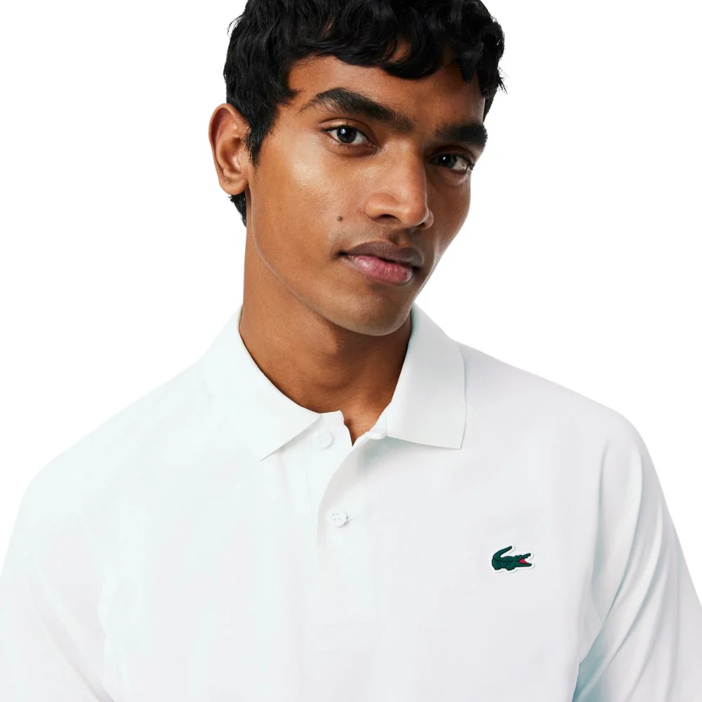 Lacoste Polo Tennis Novak Djokovic On Court Heren Wit - Image 6