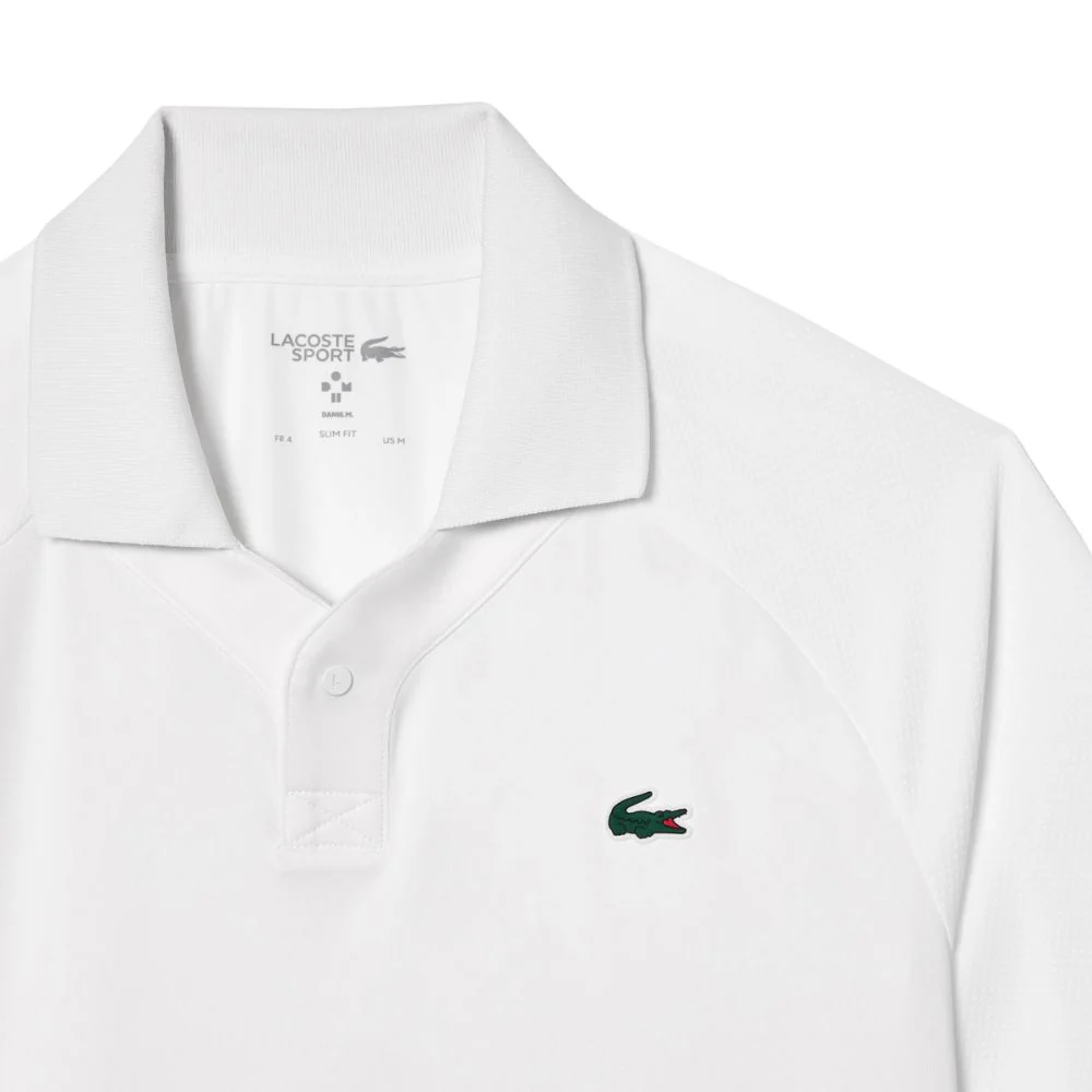 Lacoste Poloshirt HP3 X DaniiL Medvedev Ultra-Dry Sport Polo 02 Heren Wit - Image 3