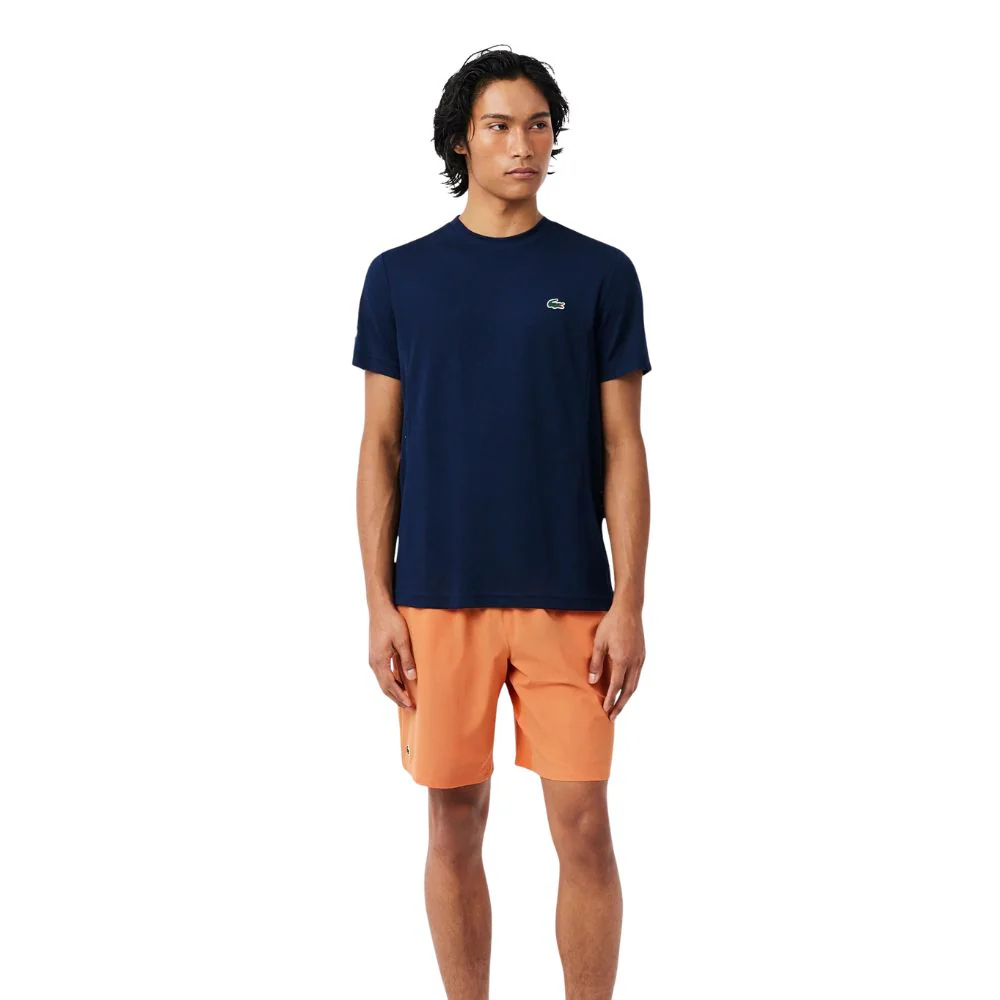 Lacoste Short Sport Novak Djokovic Stretch Heren Oranje Wit - Image 2