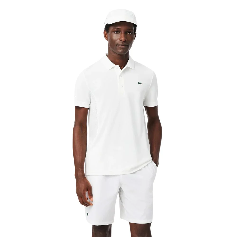 Lacoste Short Sport Novak Djokovic Stretch Heren Wit Zwart - Image 2