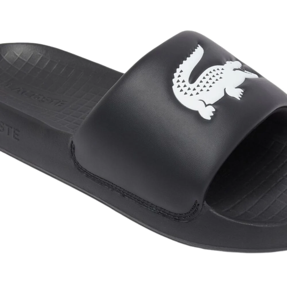 Lacoste Slippers Serve Slide 1.0 Heren Zwart Wit - Image 2