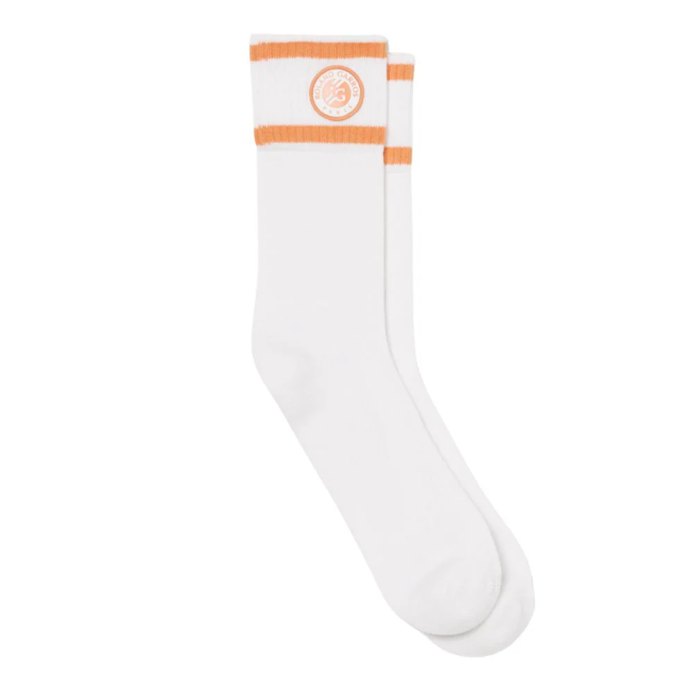 Lacoste Sportsokken Roland Garros Heren Wit Oranje 1 Paar