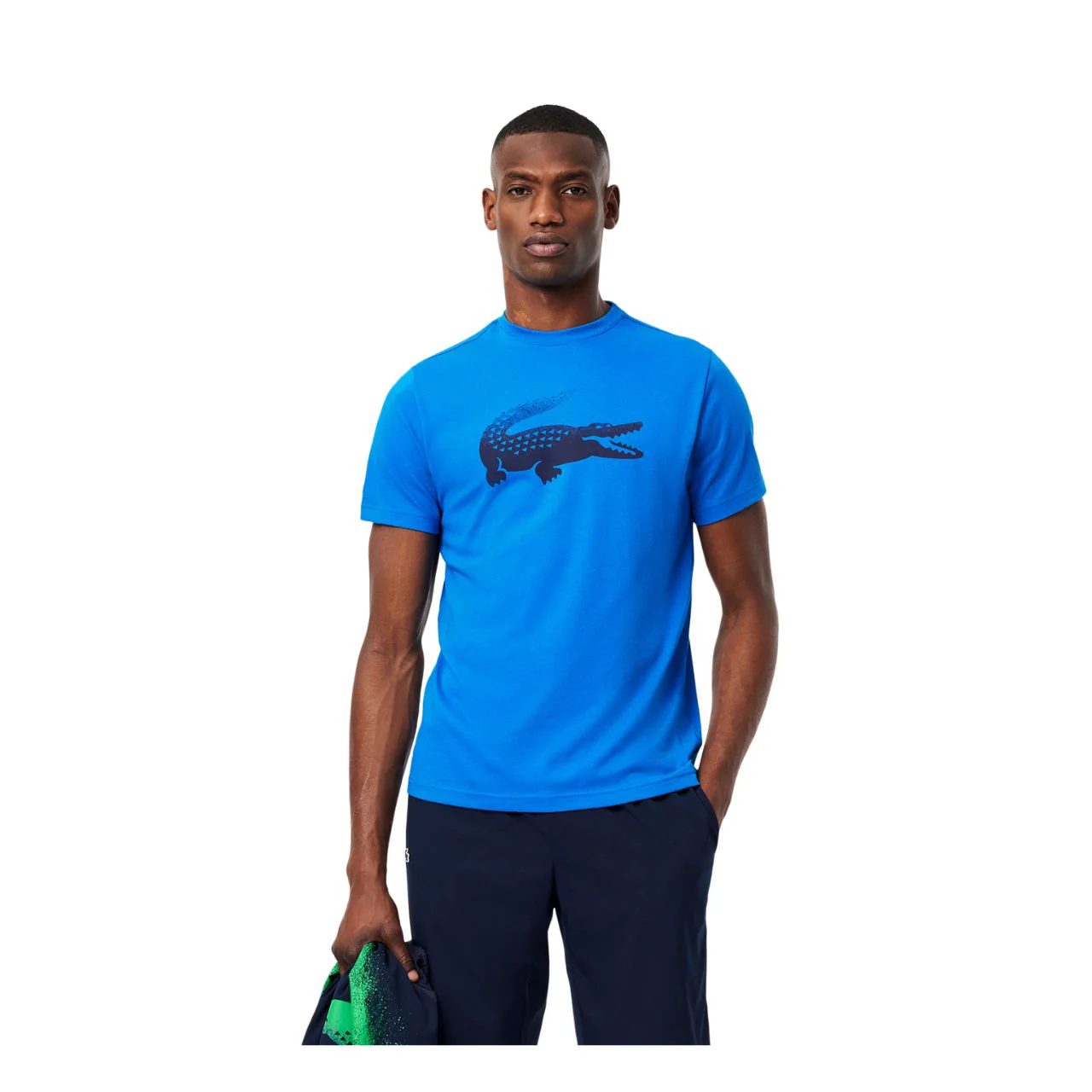 Lacoste T-Shirt Sport Ronde Hals Heren Blauw Zwart - Image 5