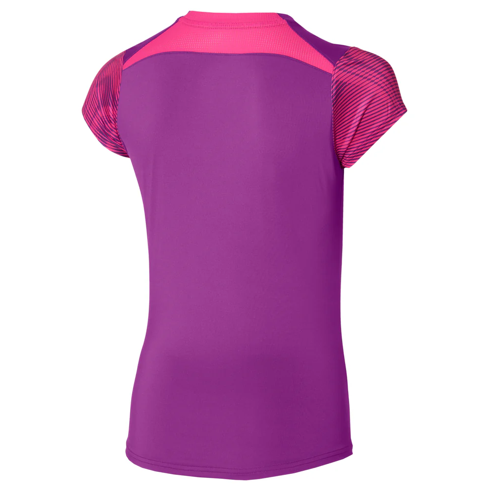 Mizuno T-Shirt Charge Printed Tee Dames Paars - Image 2