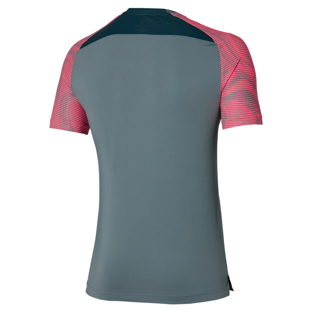 Mizuno T-Shirt Charge Shadow Tee Heren Grijs - Image 2
