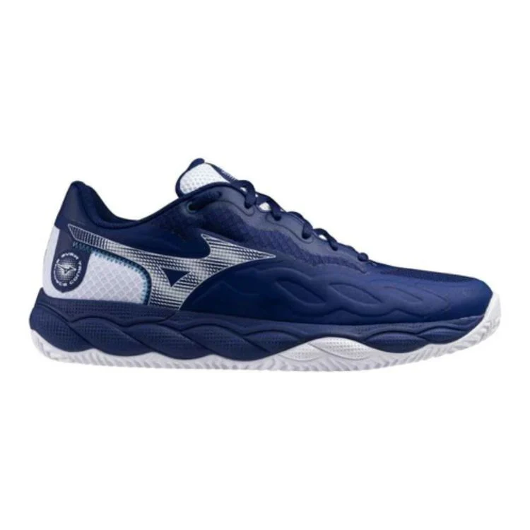 Mizuno Tennisschoen Padelschoen Wave Enforce Court CC Heren Blauw Wit - Image 4