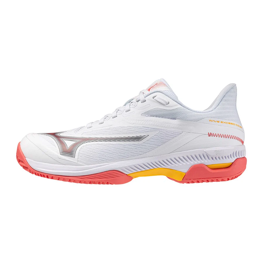 Mizuno Tennisschoen Padelschoen Wave Exceed Court CC Dames Wit Oranje - Image 2