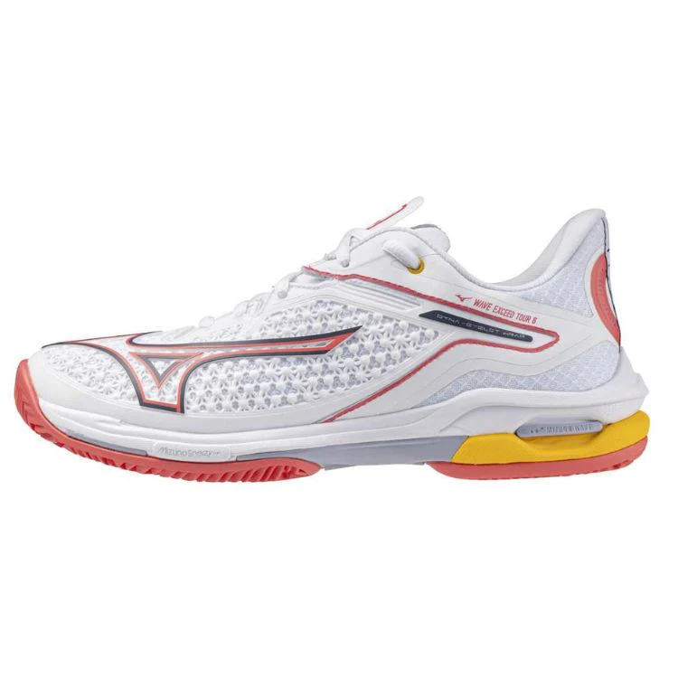 Mizuno Tennisschoen Padelschoen Wave Exceed Tour 6 CC Dames Wit Oranje - Image 2