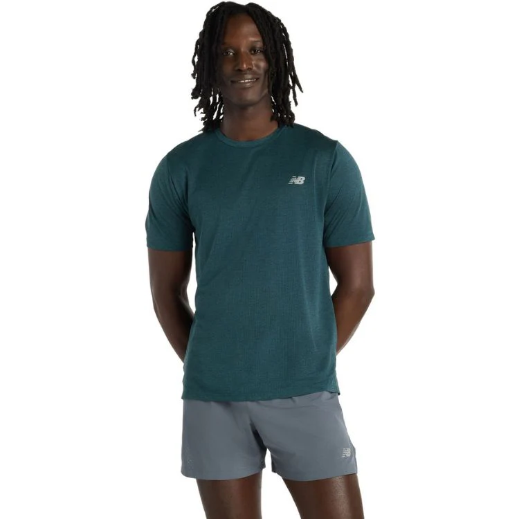 New Balance T-Shirt Athletics Heren Dark Green