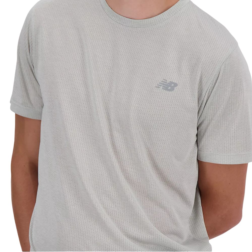 New Balance T-Shirt Athletics Heren Grijs - Image 4
