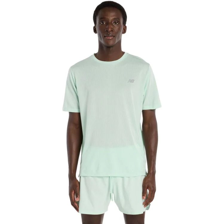 New Balance T-Shirt Athletics Heren Light Green
