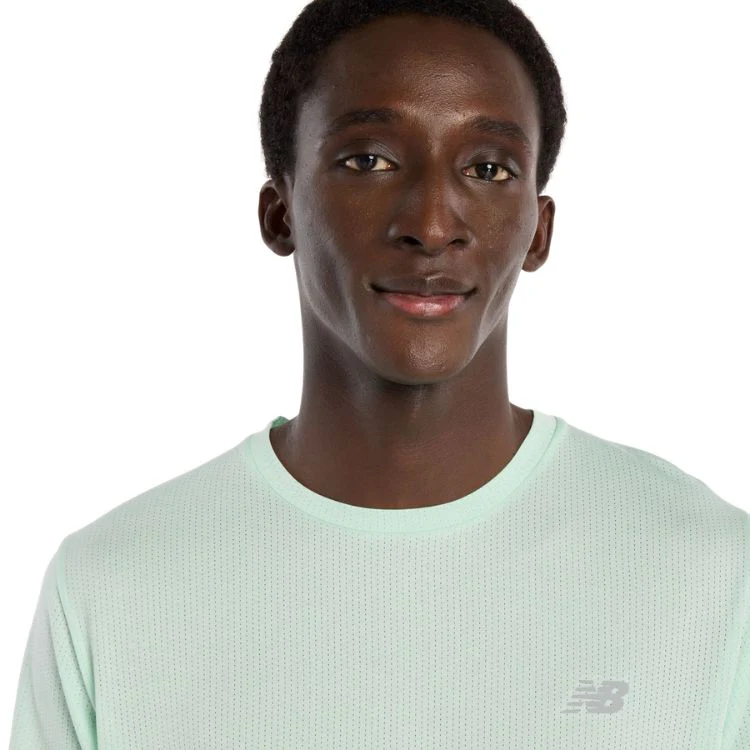 New Balance T-Shirt Athletics Heren Light Green - Image 4