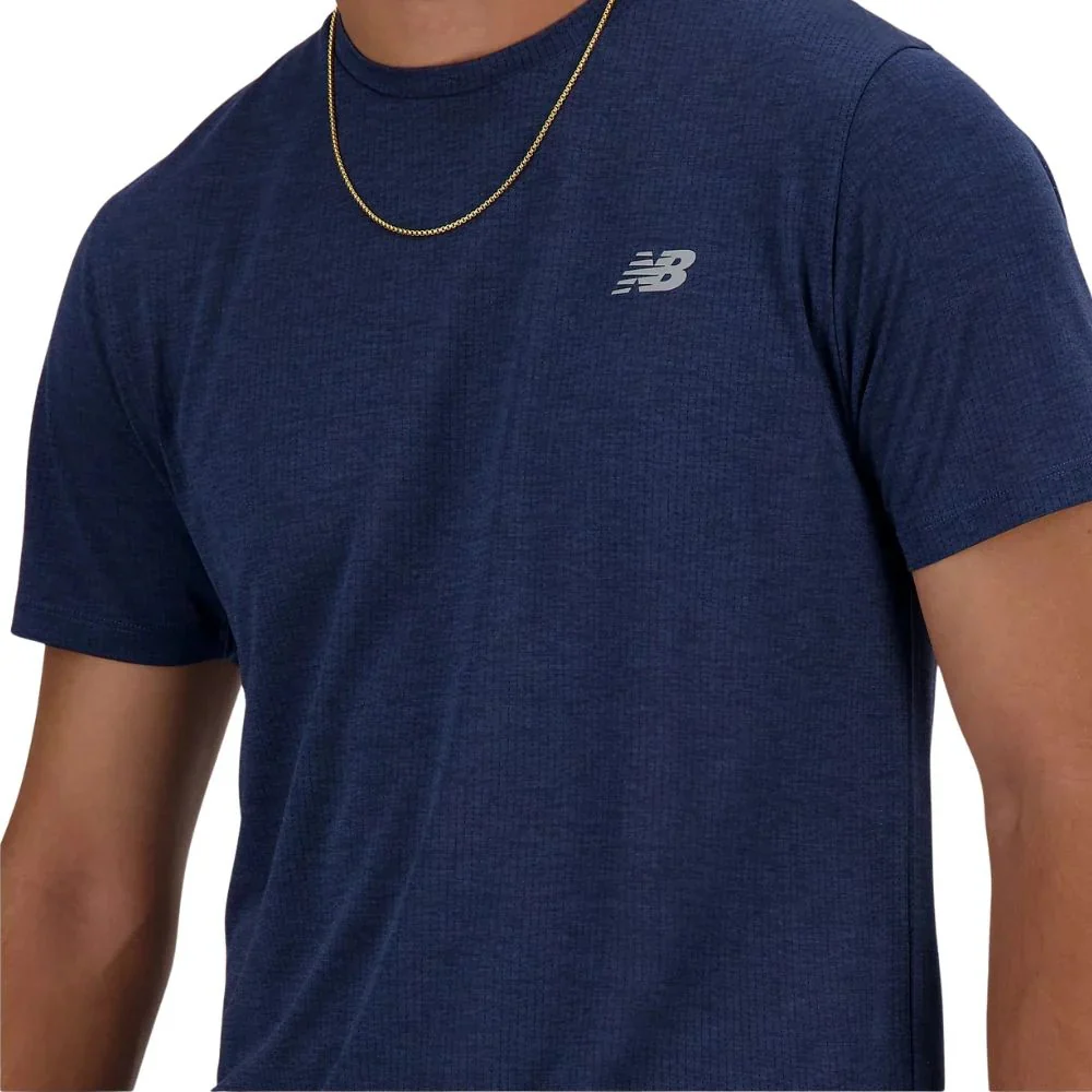 New Balance T-Shirt Athletics Heren Navy - Image 3