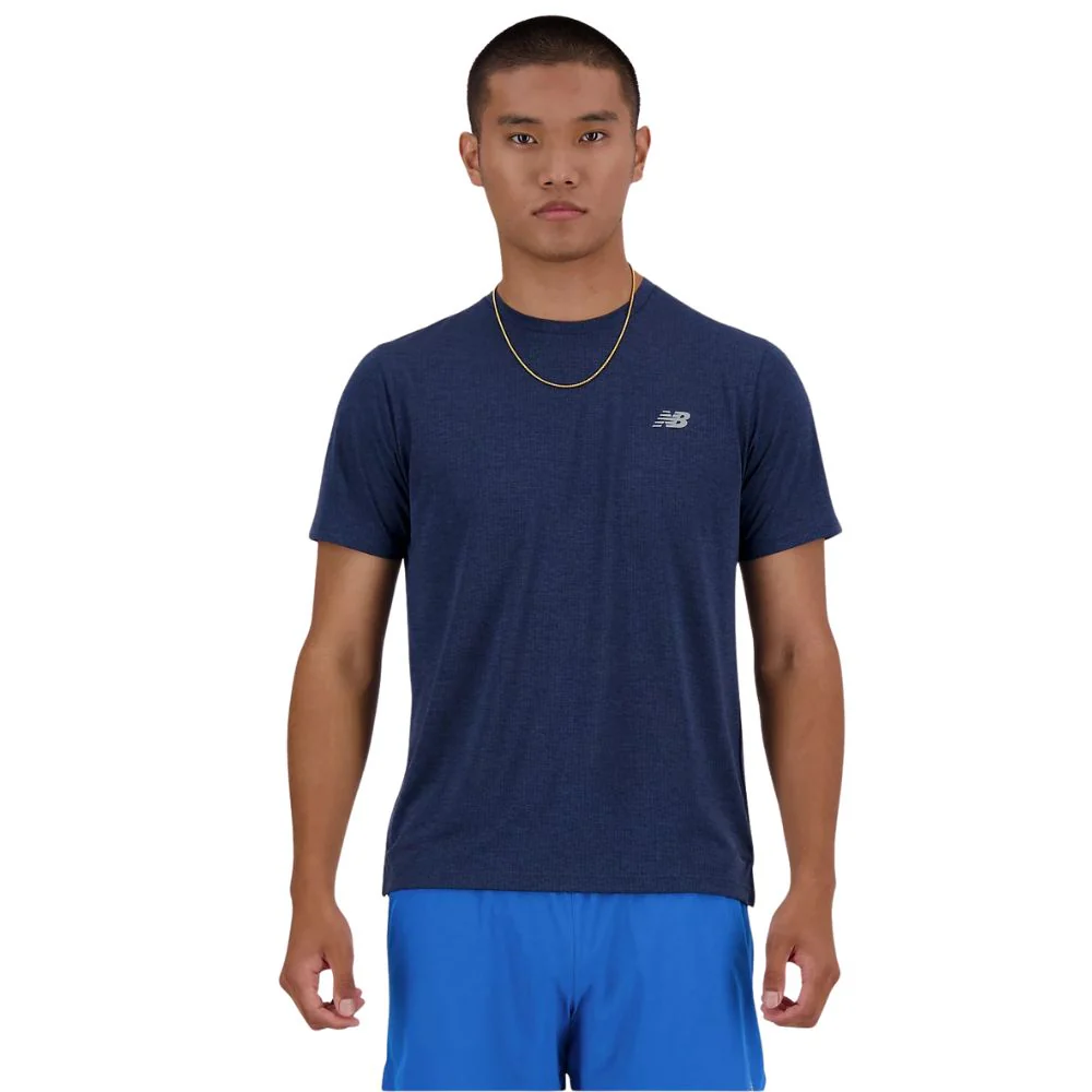 New Balance T-Shirt Athletics Heren Navy - Image 5