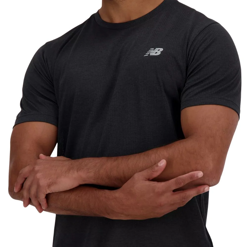 New Balance T-Shirt Athletics Heren Zwart - Image 5