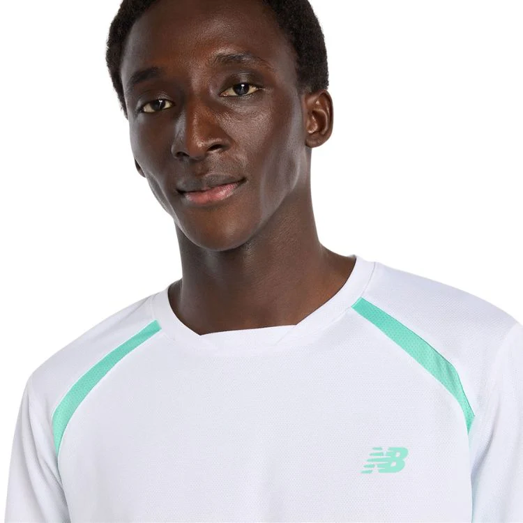 New Balance T-Shirt Tournament Novelty Heren Wit - Image 3