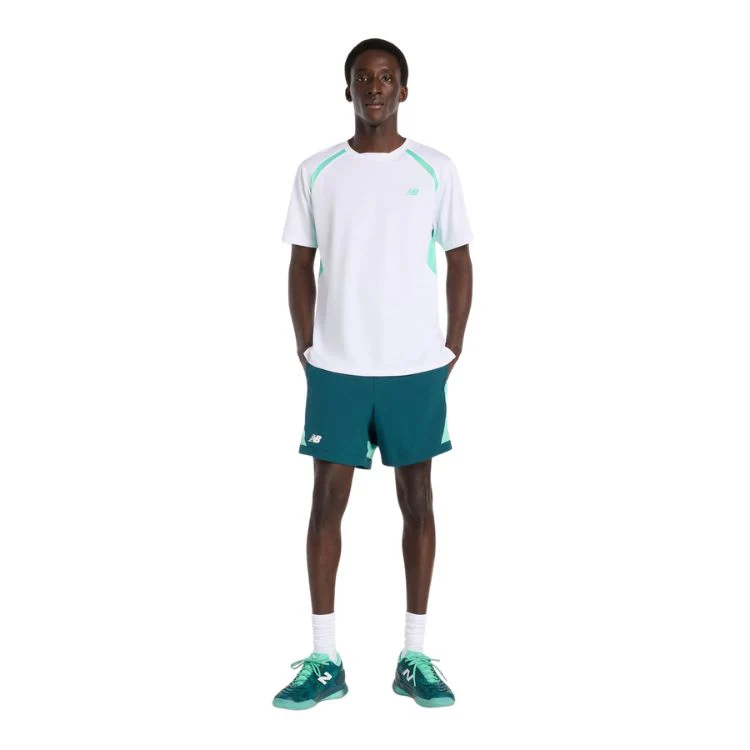 New Balance T-Shirt Tournament Novelty Heren Wit - Image 5