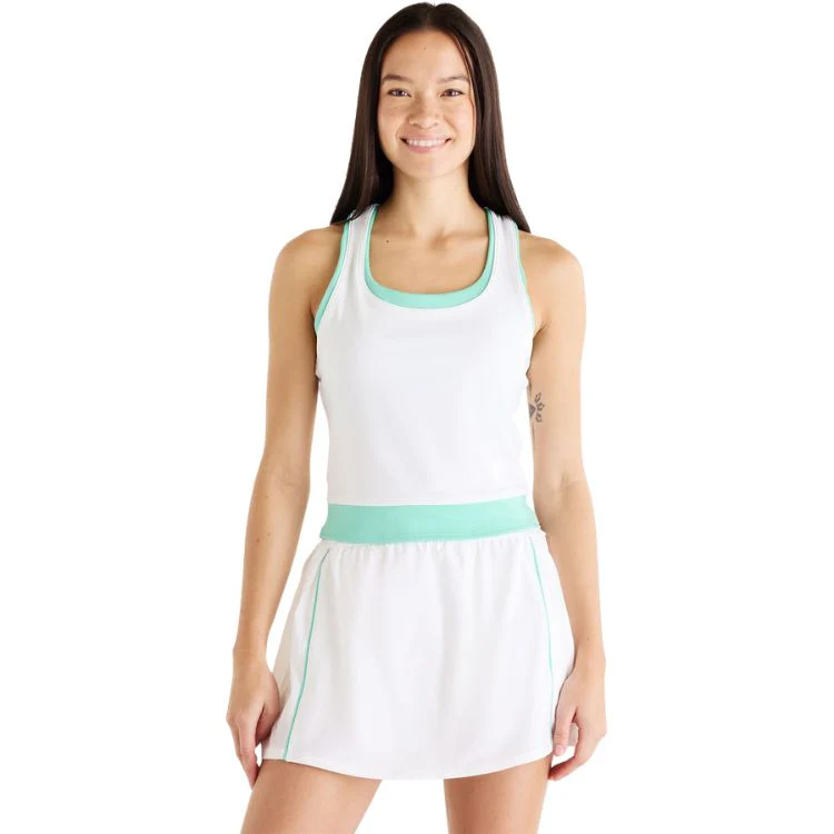 New Balance Tanktop Tournament Novelty Dames Wit Groen - Image 4