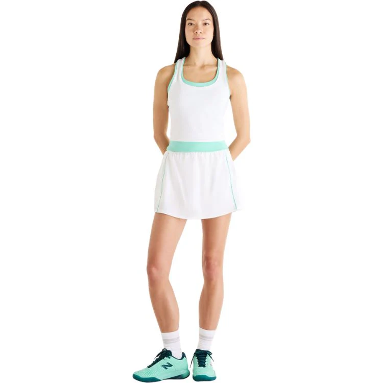 New Balance Tanktop Tournament Novelty Dames Wit Groen - Image 5