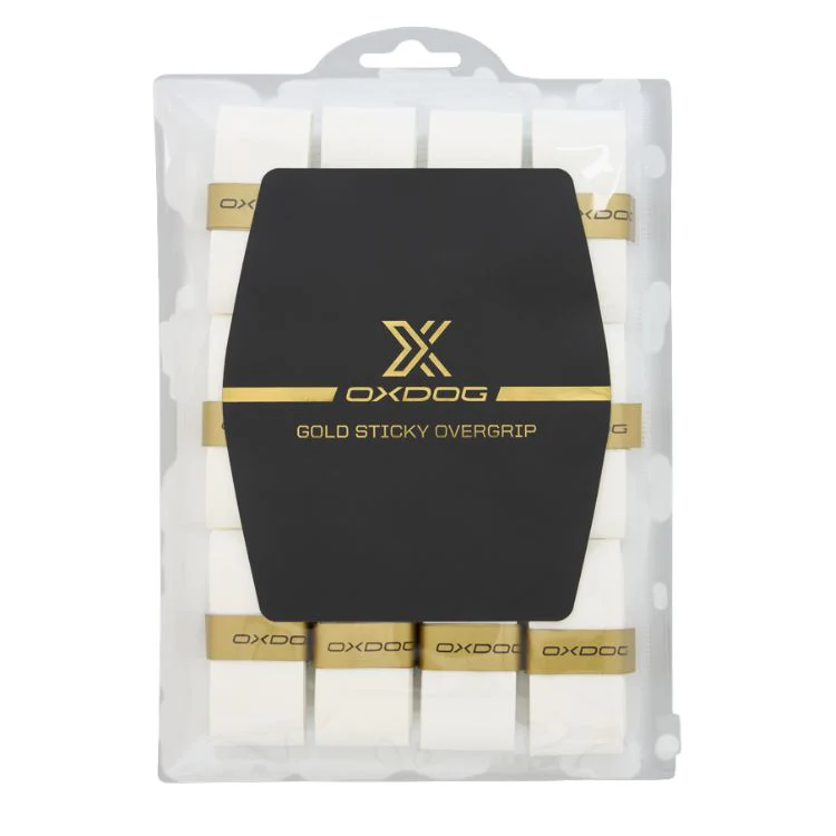 Oxdog Padel Overgrip Gold Sticky 12 Pack Wit
