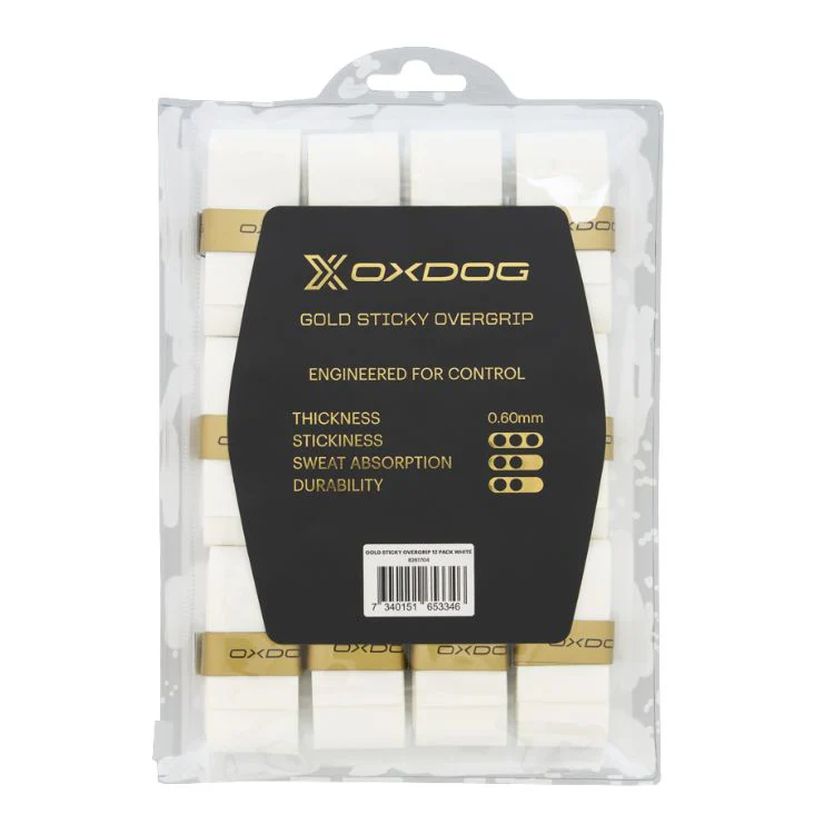 Oxdog Padel Overgrip Gold Sticky 12 Pack Wit - Image 2