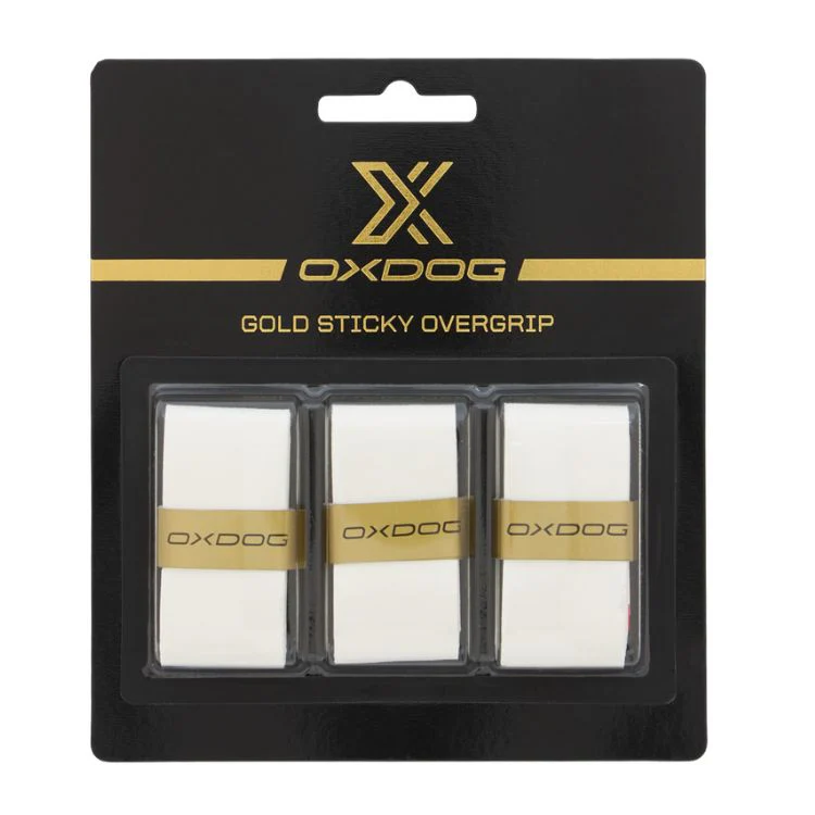 Oxdog Padel Overgrip Gold Sticky 3 Pack Wit
