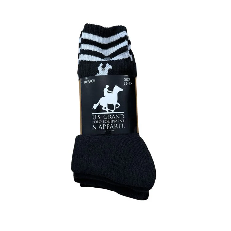 U.S. Grand Polo Sokken Heren 10-Pack Mix Zwart Wit Grijs - Image 8